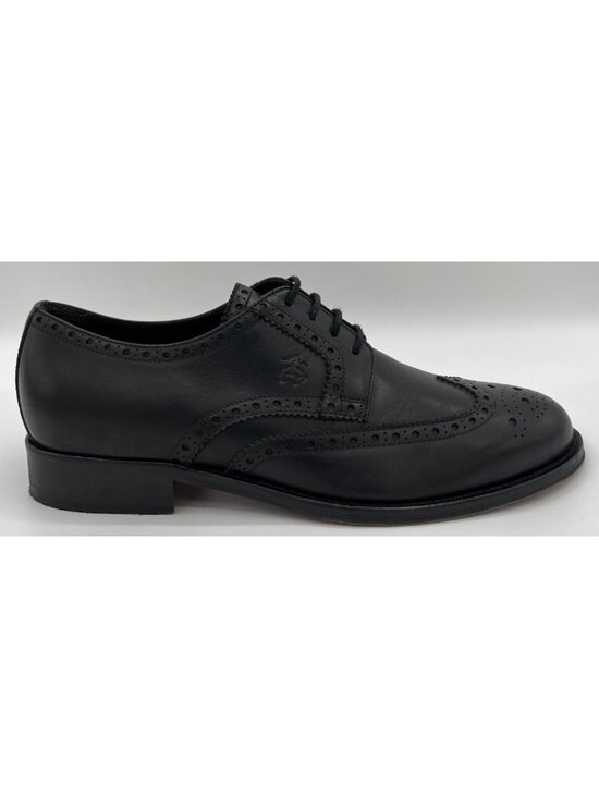 Brooks Brothers Wingtip Oxford Dress Shoes Black Leather Size 9 Made in Italy main image 6